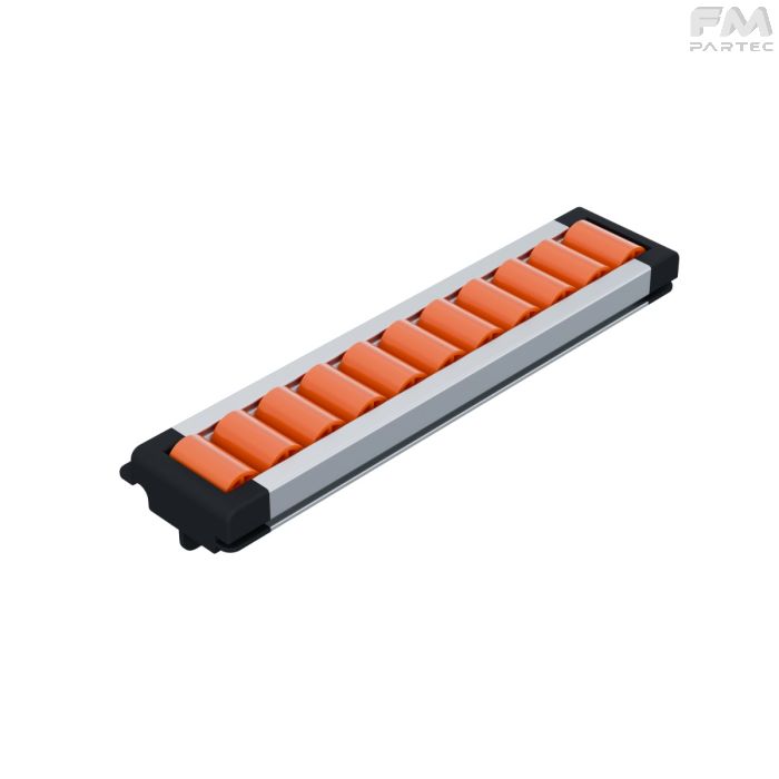 RULLIERA MODULARE - P22 - RULLINO TPU - PERNO OTTONE - TEST. CORTE - L.=3159
