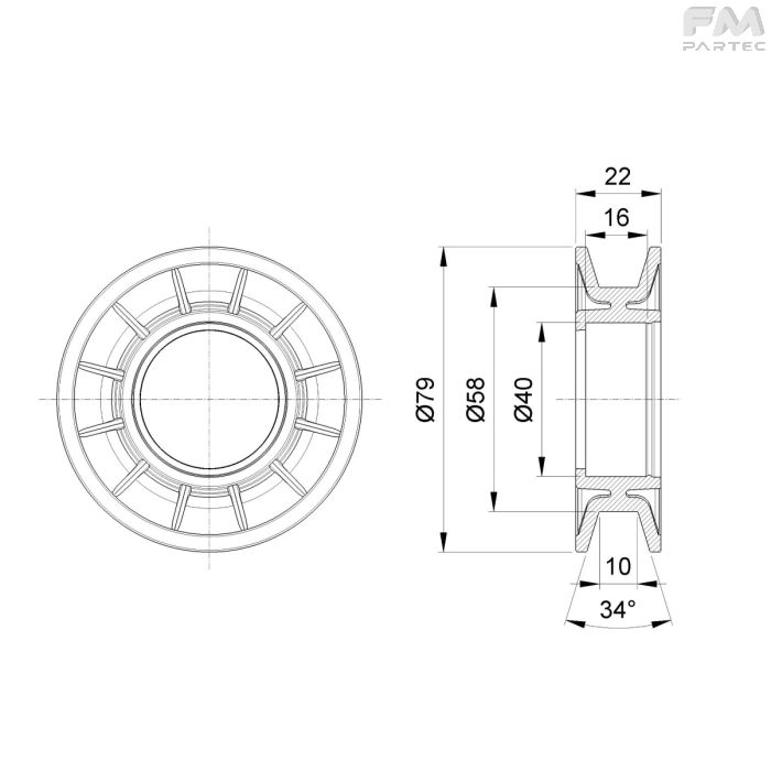 Disegno tecnico Sku: F030001040/D
