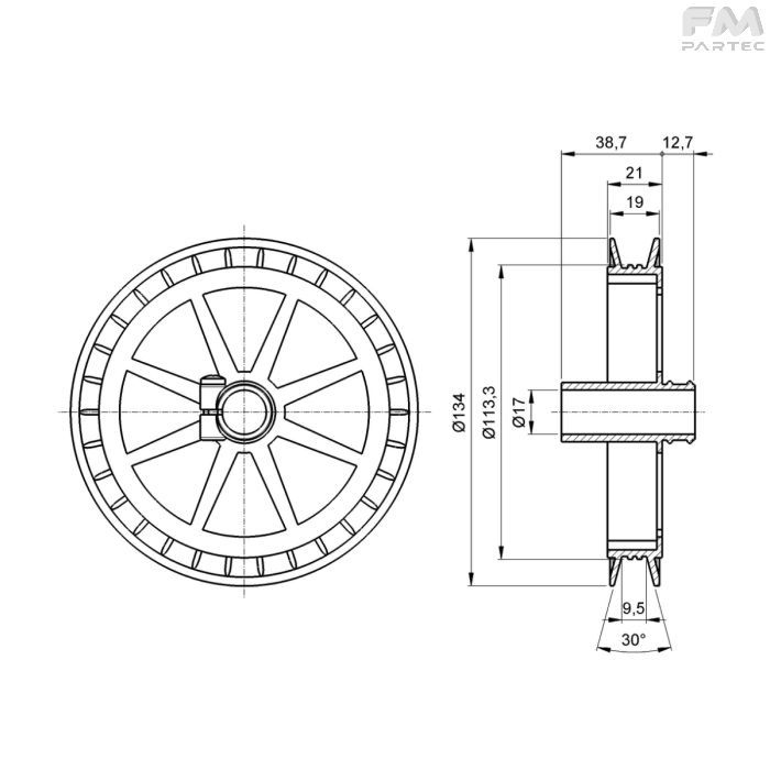 Disegno tecnico Sku: F030001016