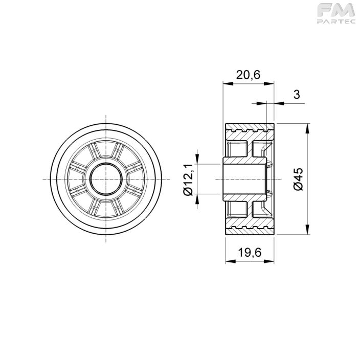 Disegno tecnico Sku: F030025002