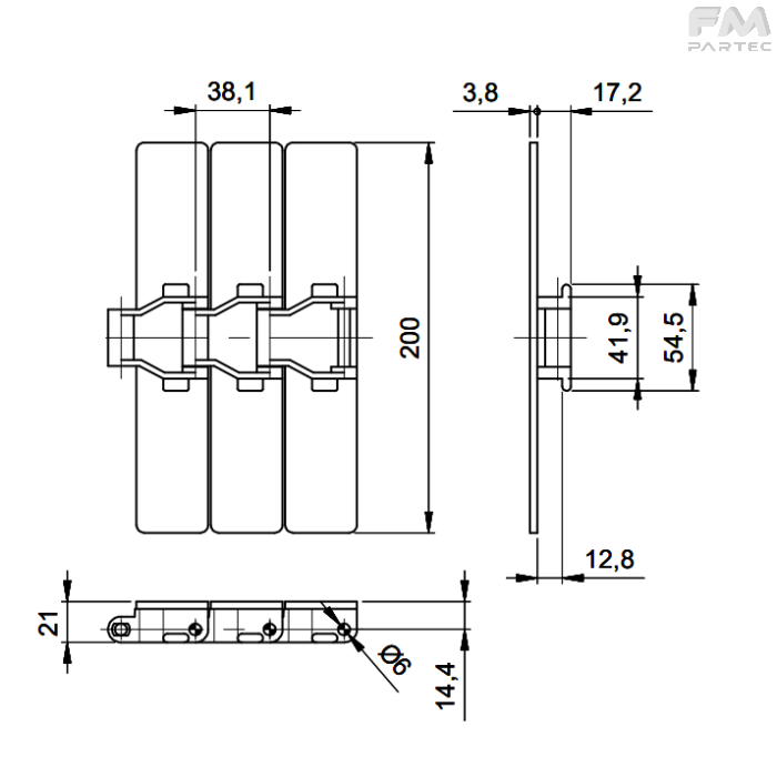 Disegno tecnico SKU CH-C-R38