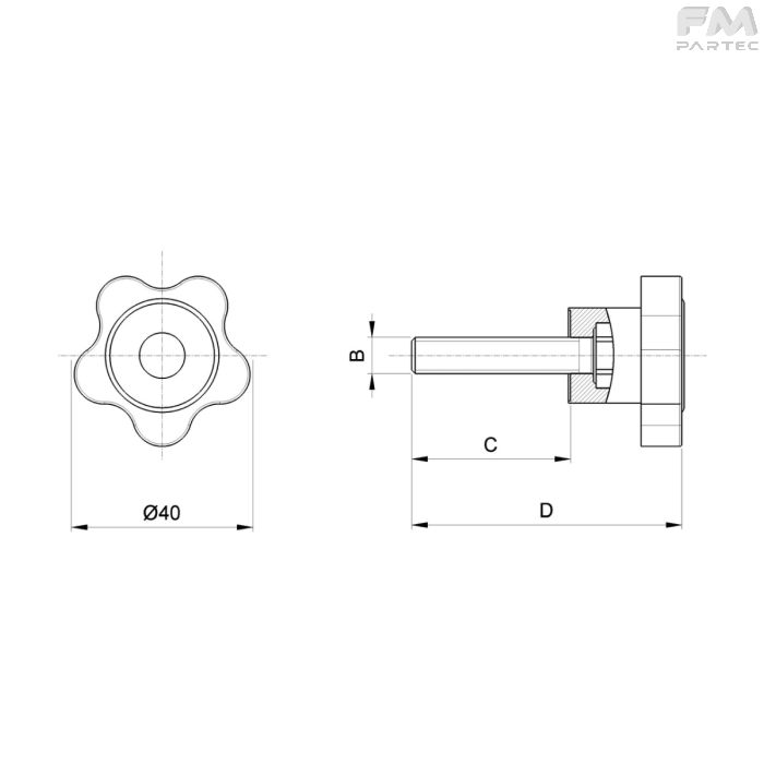 Disegno tecnico Sku: EV-KN-40P