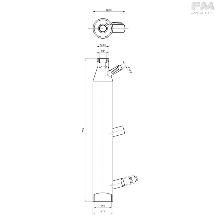 Disegno tecnico Sku: EV-OT-DRIPIPE