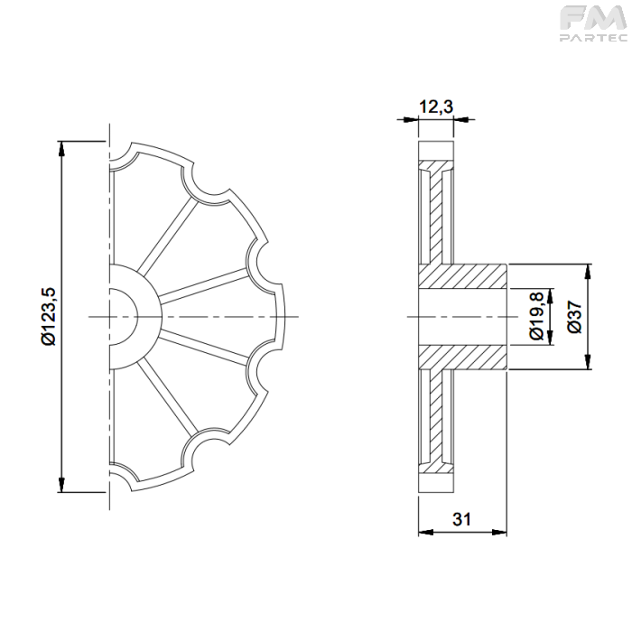 Disegno tecnico Sku: F040001003