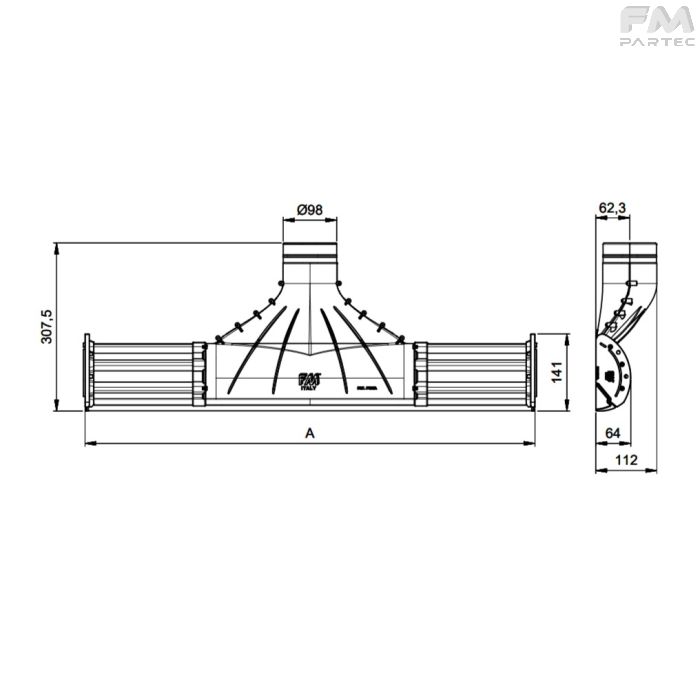 Disegno tecnico Sku: F500860/1/1400