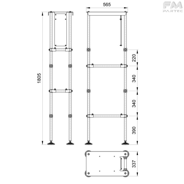 Disegno tecnico SKU:AL.AC SUPP-STR SST