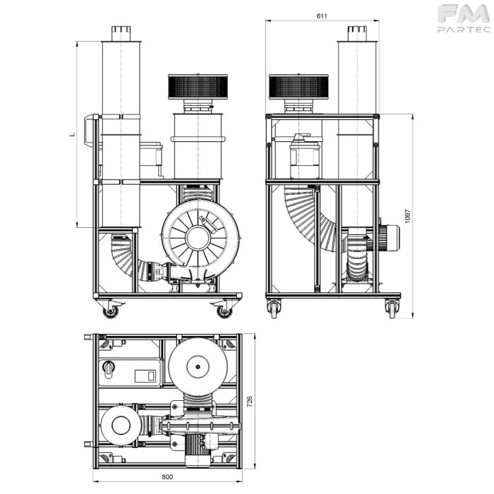 Disegno tecnico SKU: AL.KIT MOB.UN
