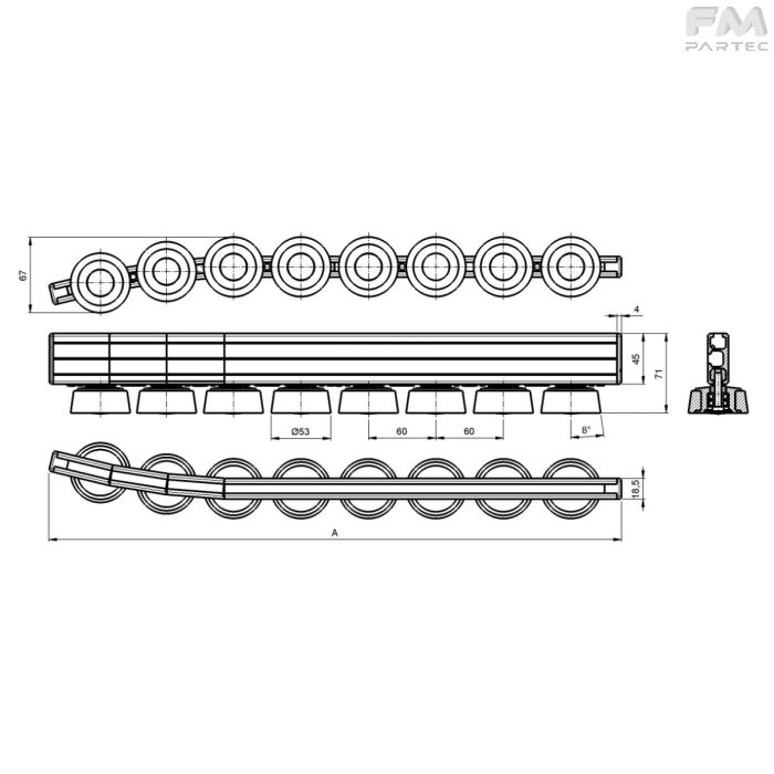 Disegno tecnico SKU: F241008016/F60B