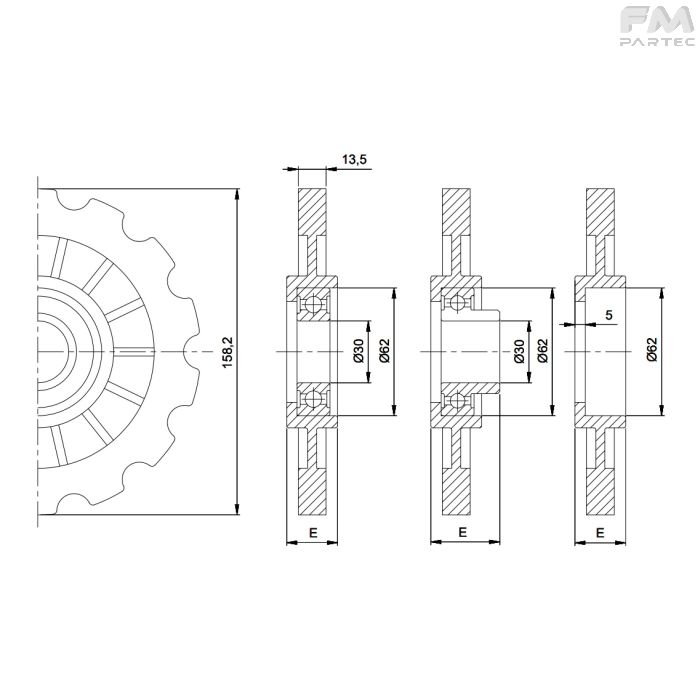 Disegno tecnico SKU CH-SK-Z14B