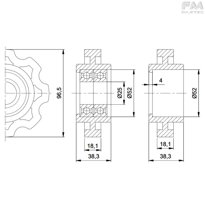 Disegno tecnico SKU CH-SK-Z8D