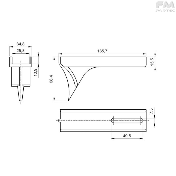 Disegno tecnico SKU PT-PU-125C