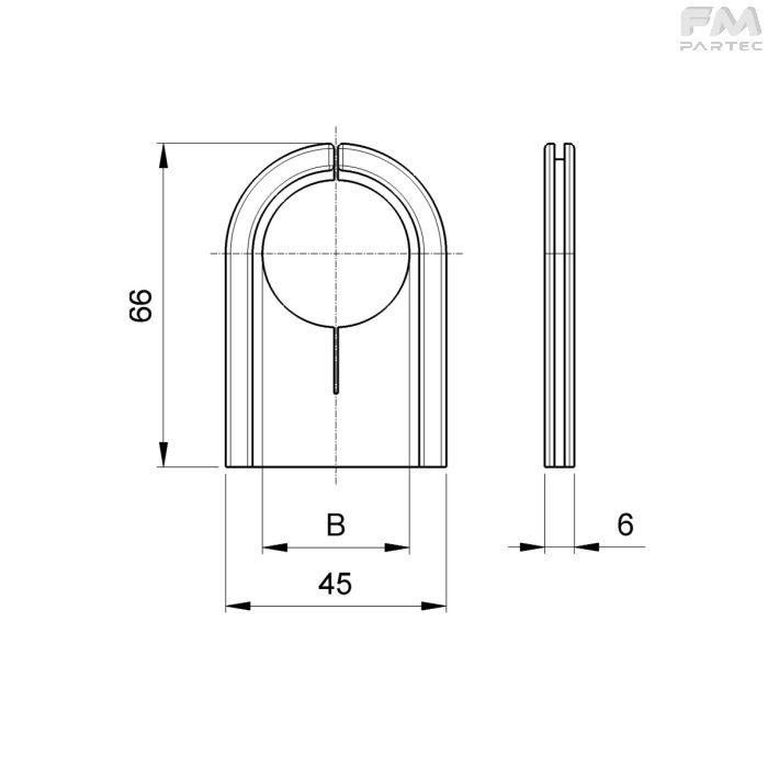 Disegno tecnico SKU PT-UCP-206P