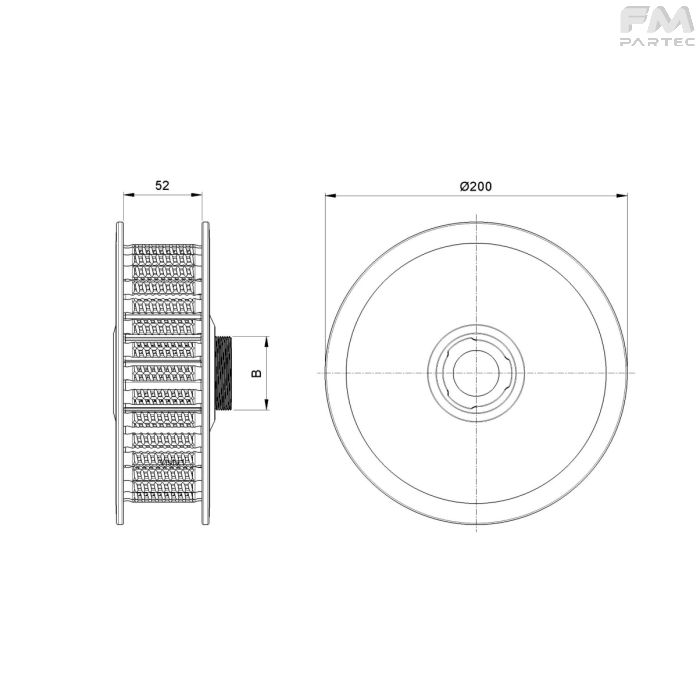 DISEGNO TECNICO SKU DP-EVO-D200