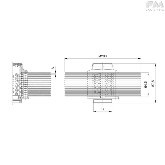 DISEGNO TECNICO SKU DP-STD-200SH