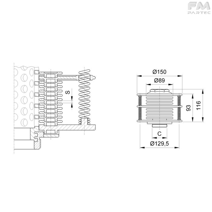 DISEGNO TECNICO SKU DP-STD-150SP1