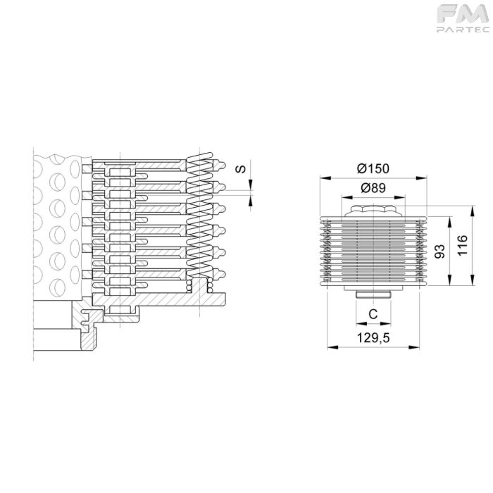 DISEGNO TECNICO SKU DP-STD-150SP10