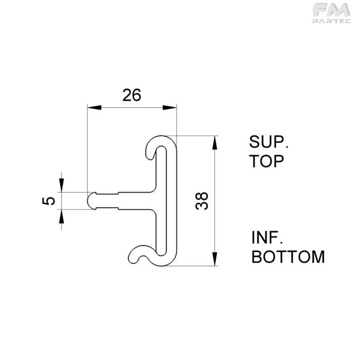 Disegno tecnico Sku: PR-SP-CN-T