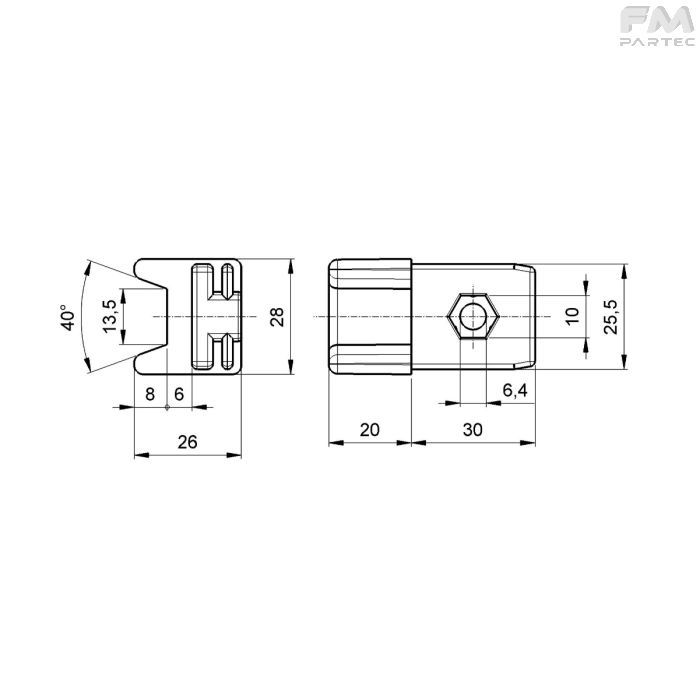 Disegno tecnico SKU CH-AC-TU