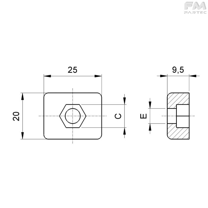 Disegno tecnico Sku: CH-AC-BL