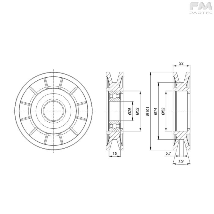 Disegno tecnico Sku: PRW-P-ID1B-100