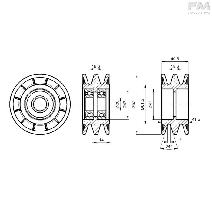 Disegno tecnico Sku: PRW-P-ID2B-80