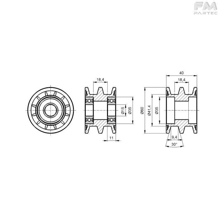 Disegno tecnico Sku: PRW-P-ID2B-60B