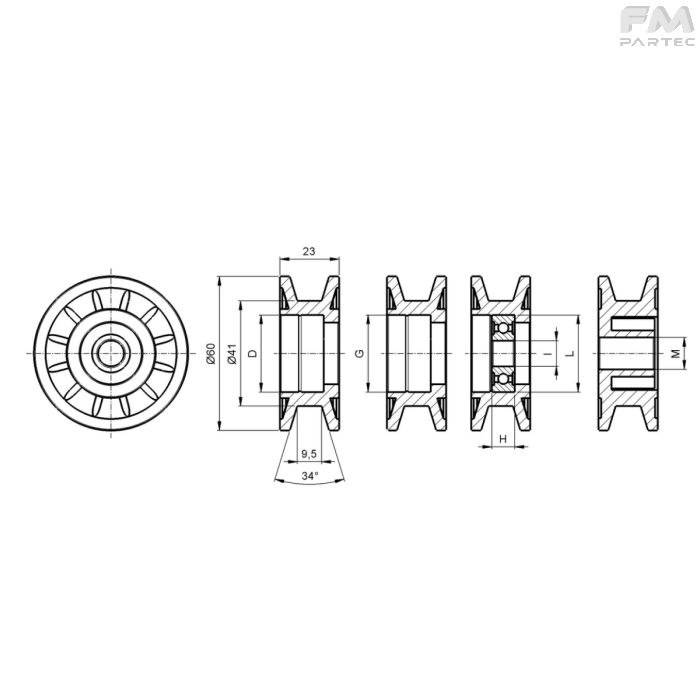 Disegno tecnico Sku: PRW-P-ID1B-60