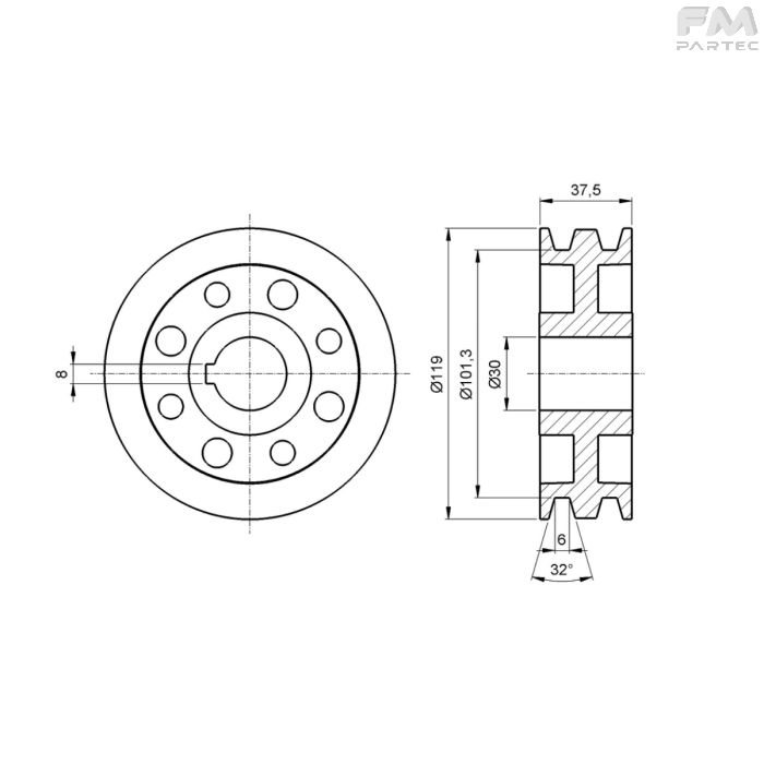Disegno tecnico Sku: PRW-P-2A120