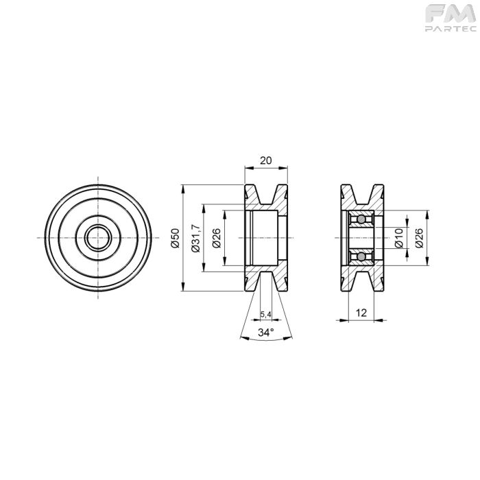 Disegno tecnico Sku: PRW-P-1A50