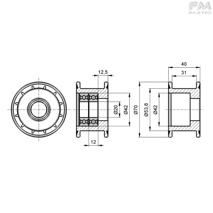 Disegno tecnico Sku: PRW-P-ID-70