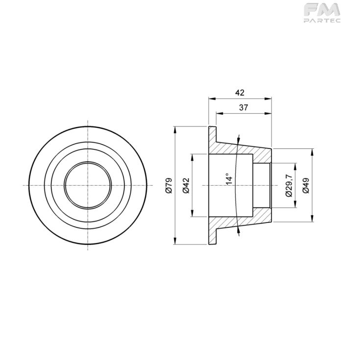 Disegno tecnico Sku: PRW-P-AC-PID1