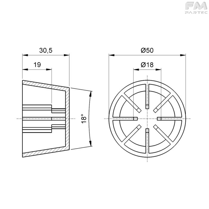 disegno tecnico SKU PRW-W-CW