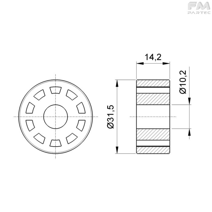 Disegno tecnico Sku: PRW-R-32
