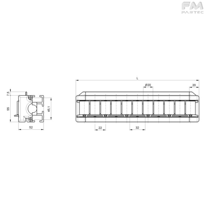 Disegno tecnico SKU RCH-LBR-PA22C4