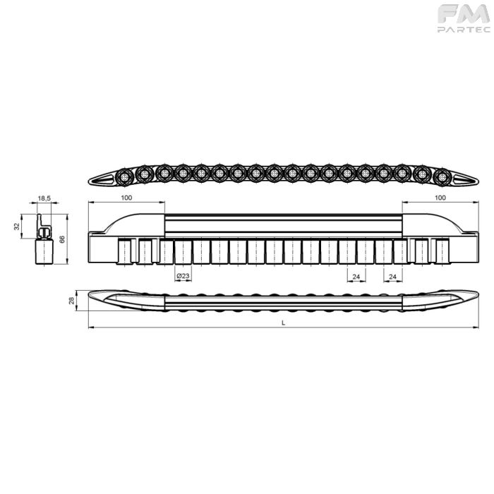 Disegno tecnico SKU RCV-CR32DE-PU24C3