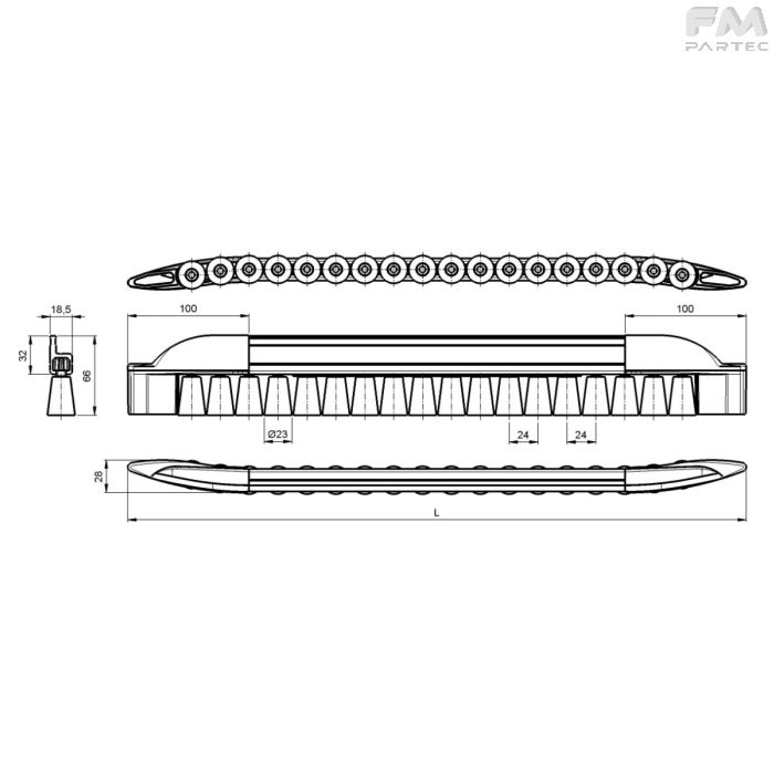 Disegno tecnico SKU RCV-CR32CDE-PU24C1