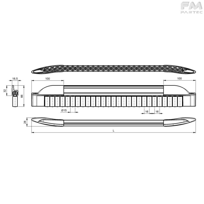 Disegno tecnico SKU RCV-CR32DE-PU16C1