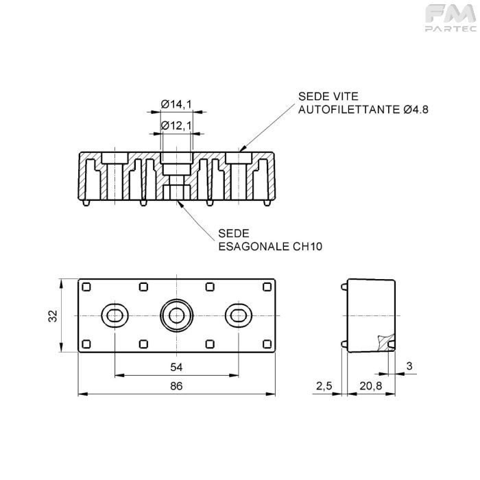 Disegno tecnico Sku: RCH-AC-ER-60000