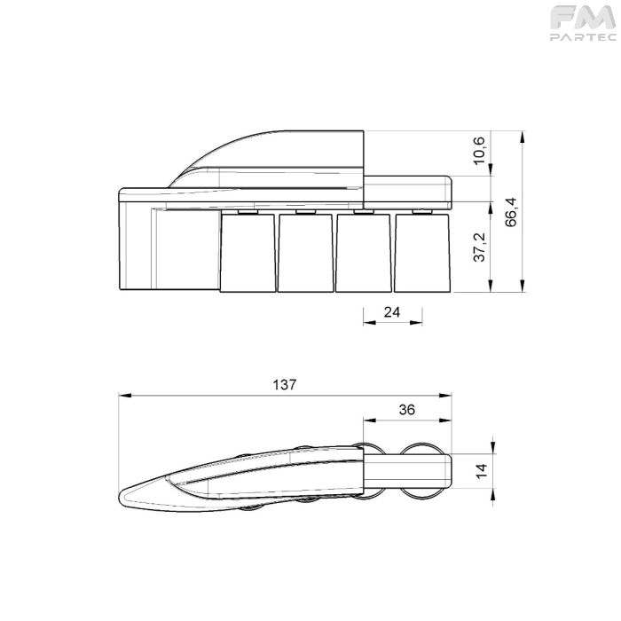 Disegno tecnico Sku: RCV-AC-CRHRE-PU24C3