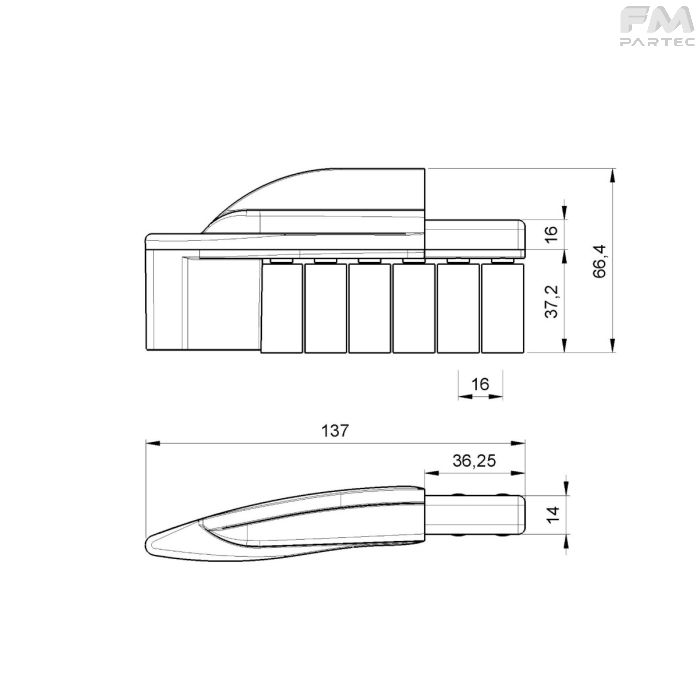 Disegno tecnico Sku: RCV-AC-CRHRE-PU16C3