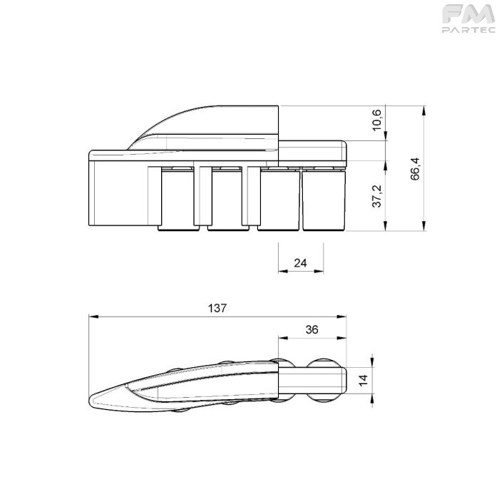 Disegno tecnico SKU RCV-AC-LH