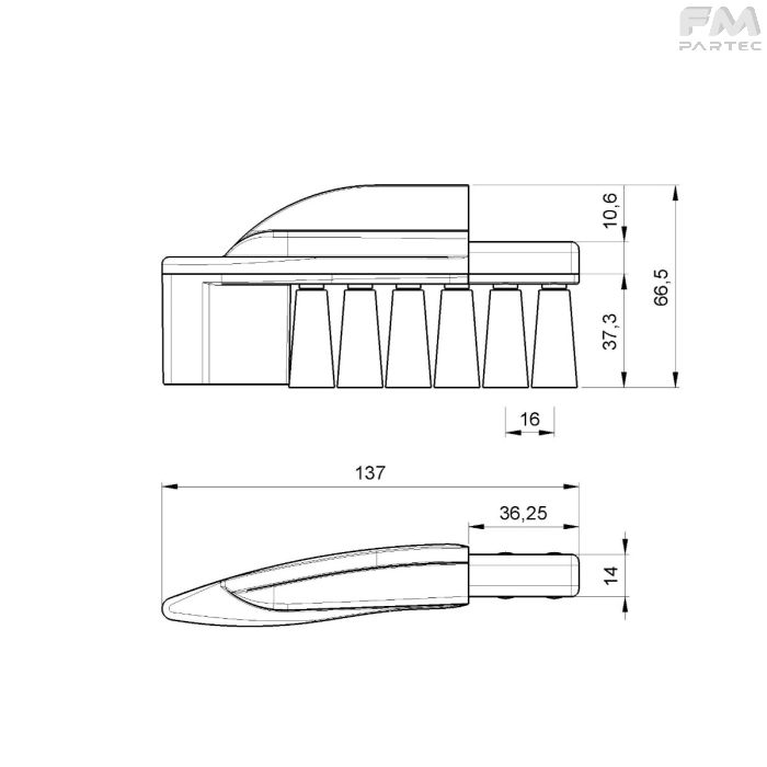 Disegno tecnico Sku: RCV-AC-CRCHRE-PU16C3