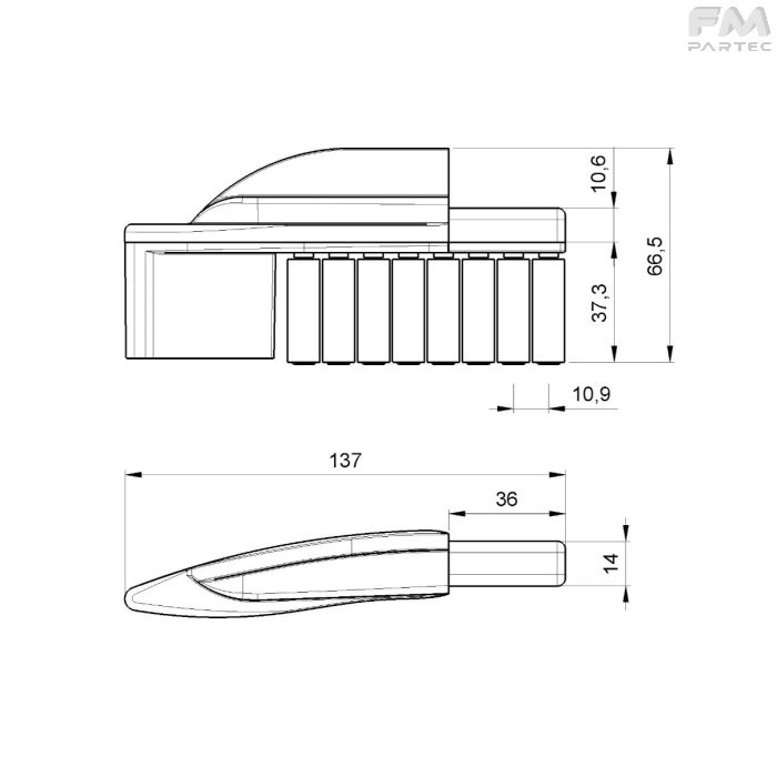 Disegno tecnico Sku: RCV-AC-CRHRE-PU11C3