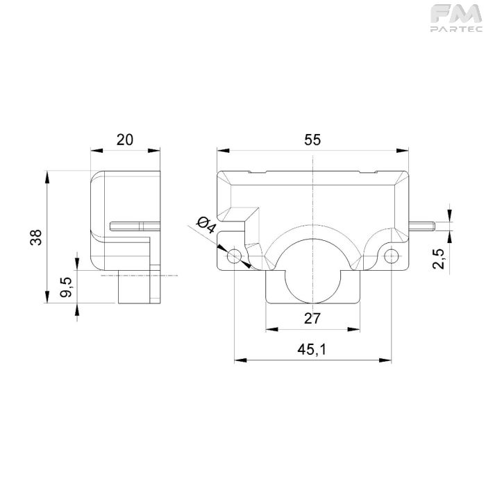Disegno tecnico Sku: RCH-SP-LB-FH-C3