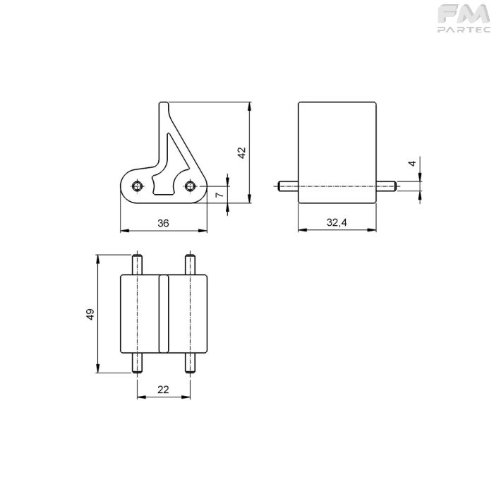 Disegno tecnico Sku: RCH-AC-MD-FS22