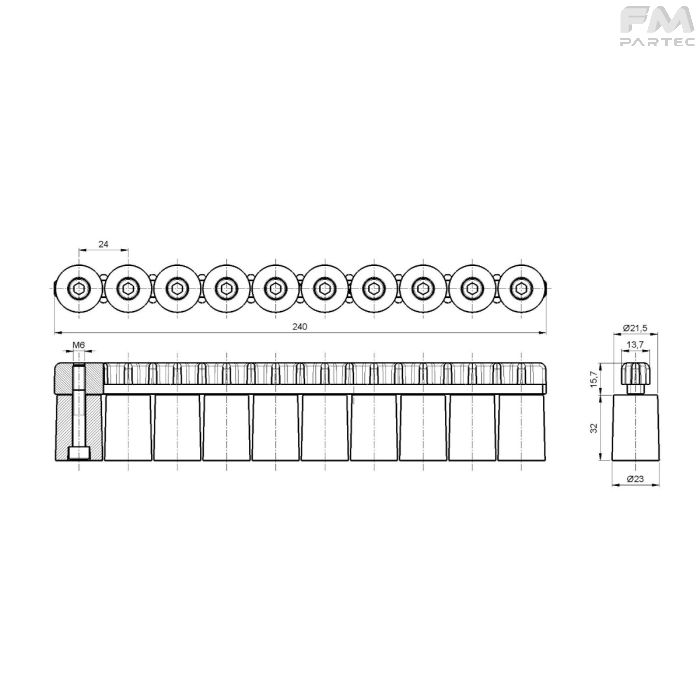 Disegno tecnico Sku: RCV-SP-CR-PU24C1