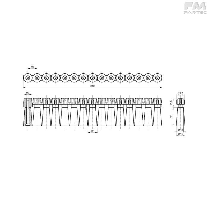 Disegno tecnico Sku: RCV-SP-CRC-PU16C3