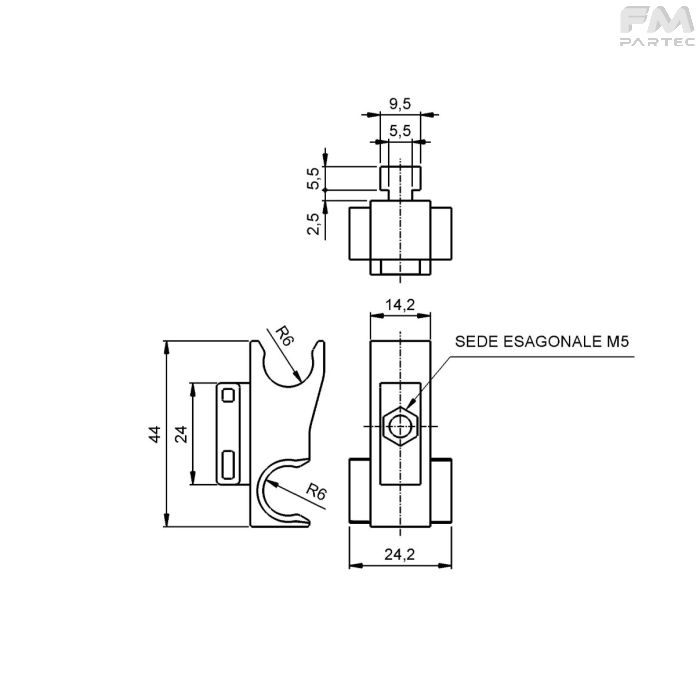 Disegno tecnico Sku: RCH-AC-401