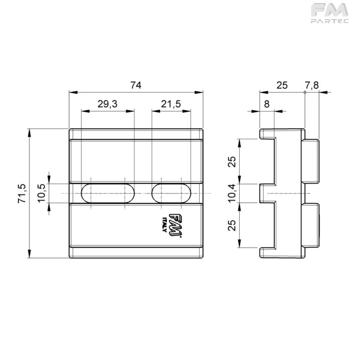 Disegno tecnico SKU SRS-SP-HY-SP