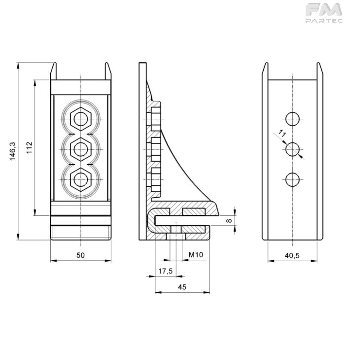 Disegno tecnico SKU SU-CH-RH150